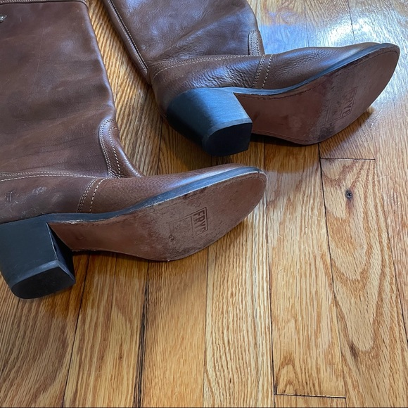 Frye Brown Leather Boots Size 7 - Picture 12 of 16